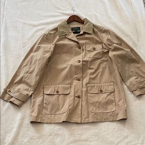 Lauren Ralph Lauren Tan Barn Jacket with Tan Corduroy Collar